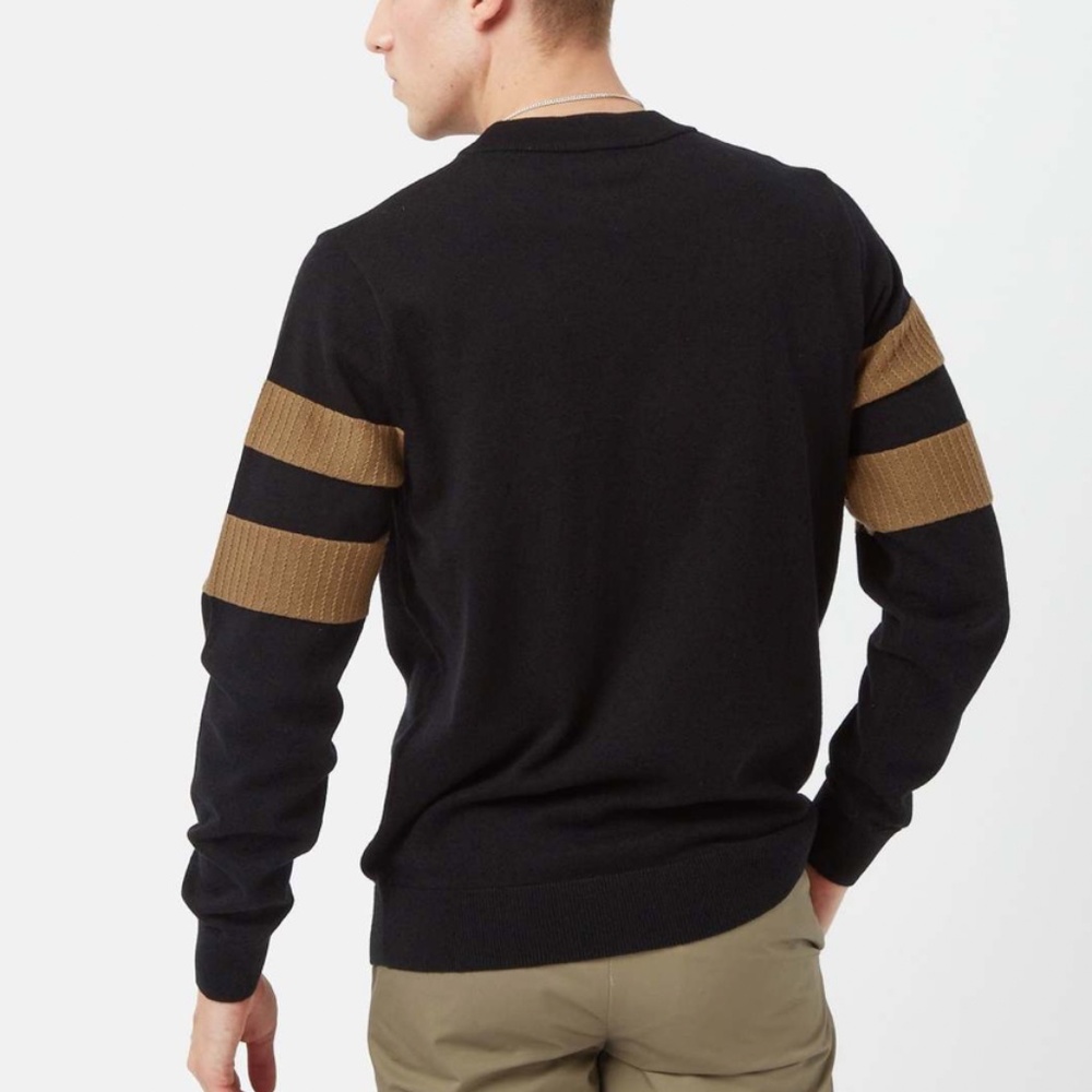 Fred Perry K4533 Black/Tan Sweater - Size Sml - MSRP $175 - BNWT - SAVE $125.00 - Picture 4 of 5
